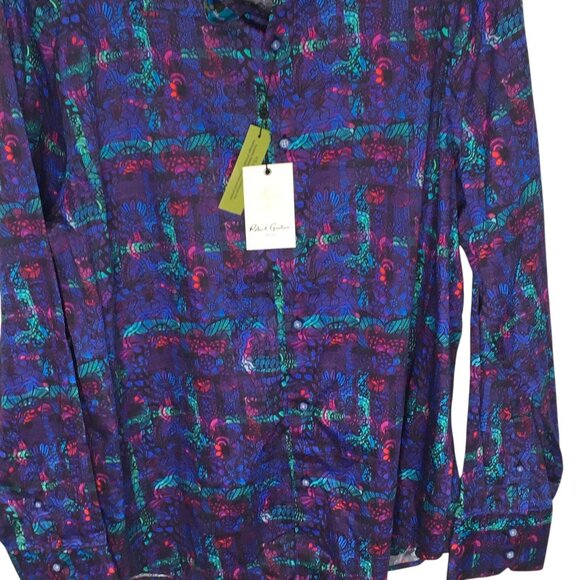 Robert Graham Shirt Mens 2XL Multi Hardrock Classic Fit Button Front Abstract - Picture 16 of 16